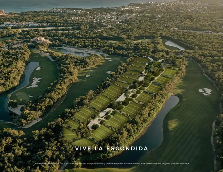 Terreno en Venta en Playa del Carmen en La Escondida Corasol Vista al Campo de Golf — foto 12