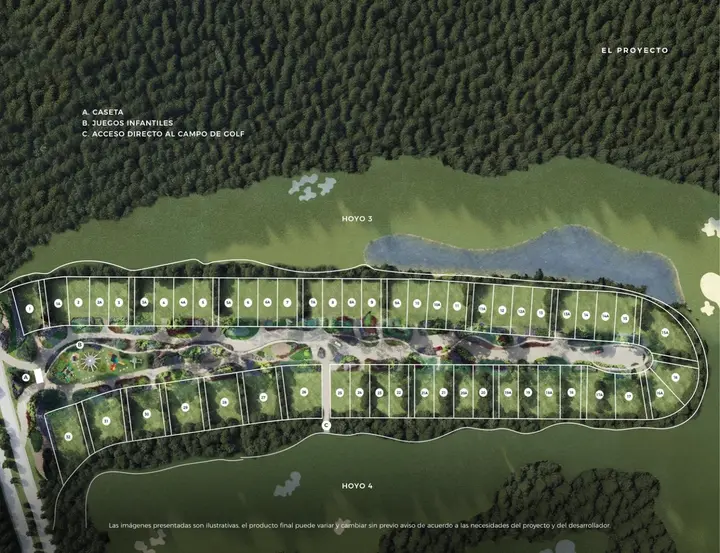 Terreno en Venta en Playa del Carmen en La Escondida Corasol Vista al Campo de Golf — foto 10
