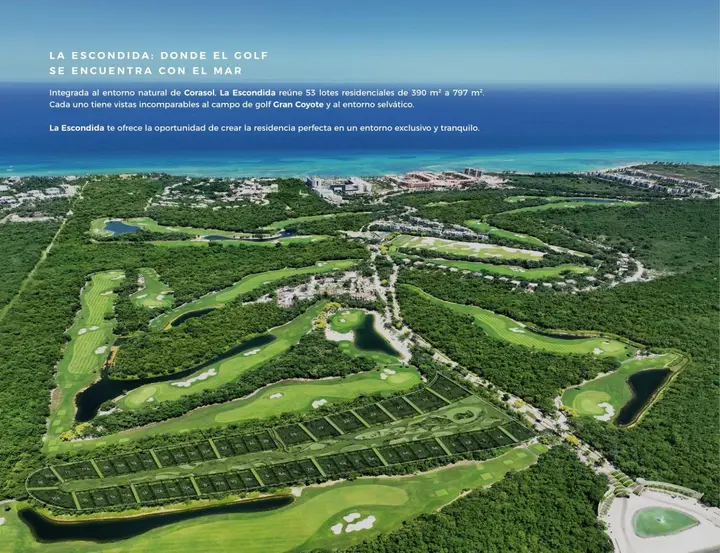 Terreno en Venta en Playa del Carmen en La Escondida Corasol Vista al Campo de Golf — foto 9