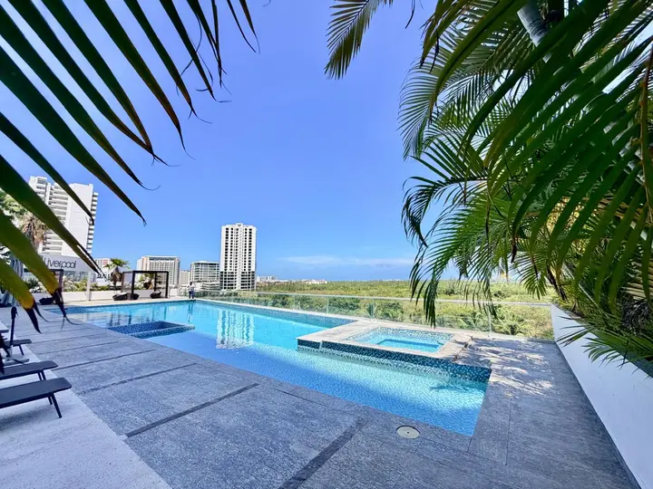 departamento n renta en Cancun en malecón americas amueblado vista a la laguna — foto 22
