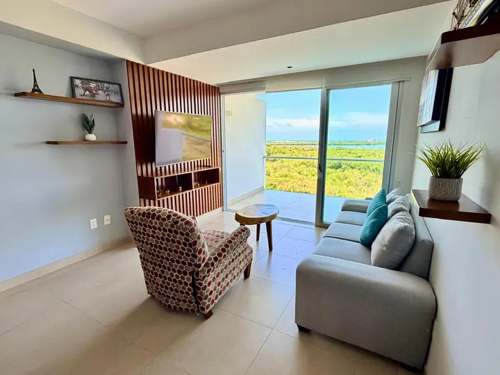 departamento n renta en Cancun en malecón americas amueblado vista a la laguna — foto 5