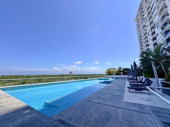 departamento n renta en Cancun en malecón americas amueblado vista a la laguna — foto 21